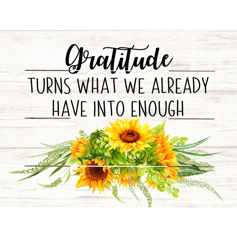 Gracie Oaks Gratitude Wall Décor Wayfair